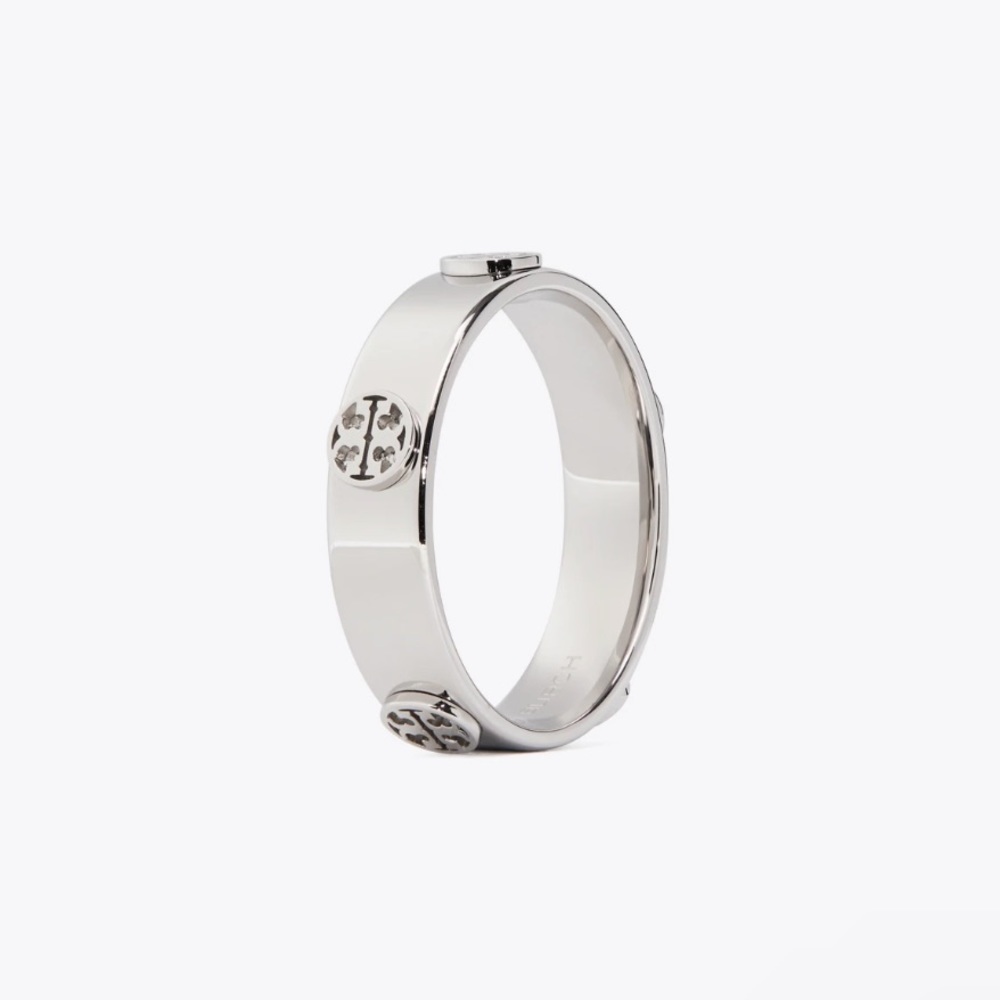 Tory Burch Miller Stud Ring in Tory Silver size 8